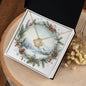 Christmas Background 083 - 18K Yellow Gold Finish Love Knot Necklace