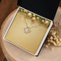 Christmas Background 050 - 18K Yellow Gold Finish Love Knot Necklace