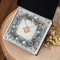 Christmas Background 081 - 18K Yellow Gold Finish Love Knot Necklace