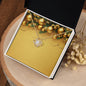 Christmas Background 015 - 18K Yellow Gold Finish Love Knot Necklace