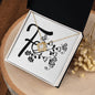 Botanical Monogram F - 18K Yellow Gold Finish Love Knot Necklace