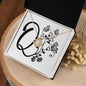 Botanical Monogram Q - 18K Yellow Gold Finish Love Knot Necklace