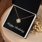 Happy Birthday v2 - 18K Yellow Gold Finish Love Knot Necklace