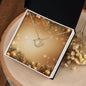 Christmas Background 058 - 18K Yellow Gold Finish Love Knot Necklace