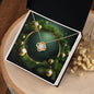 Christmas Background 101 - 18K Yellow Gold Finish Love Knot Necklace