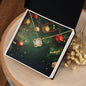 Christmas Background 120 - 18K Yellow Gold Finish Love Knot Necklace