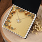 Christmas Background 059 - 18K Yellow Gold Finish Love Knot Necklace