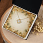 Christmas Background 051 - 18K Yellow Gold Finish Love Knot Necklace