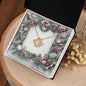 Christmas Background 077 - 18K Yellow Gold Finish Love Knot Necklace