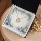 Christmas Background 084 - 18K Yellow Gold Finish Love Knot Necklace