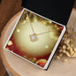 Christmas Background 100 - 18K Yellow Gold Finish Love Knot Necklace