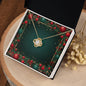 Christmas Background 070 - 18K Yellow Gold Finish Love Knot Necklace