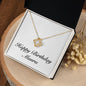 Happy Birthday Maura - 18K Yellow Gold Finish Love Knot Necklace