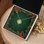 Christmas Background 067 - 18K Yellow Gold Finish Love Knot Necklace