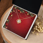 Christmas Background 046 - 18K Yellow Gold Finish Love Knot Necklace