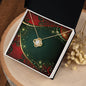 Christmas Background 071 - 18K Yellow Gold Finish Love Knot Necklace
