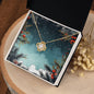 Christmas Background 124 - 18K Yellow Gold Finish Love Knot Necklace