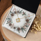 Christmas Background 091 - 18K Yellow Gold Finish Love Knot Necklace