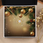 Christmas Background 018 - 18K Yellow Gold Finish Love Knot Necklace