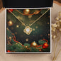 Christmas Background 119 - 18K Yellow Gold Finish Love Knot Necklace
