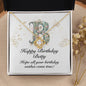 Happy Birthday Betty v01 - 18K Yellow Gold Finish Love Knot Necklace