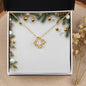 Christmas Background 004 - 18K Yellow Gold Finish Love Knot Necklace