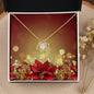 Christmas Background 097 - 18K Yellow Gold Finish Love Knot Necklace