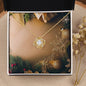 Christmas Background 096 - 18K Yellow Gold Finish Love Knot Necklace