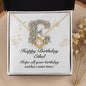 Happy Birthday Ethel v01 - 18K Yellow Gold Finish Love Knot Necklace
