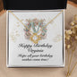 Happy Birthday Virginia v01 - 18K Yellow Gold Finish Love Knot Necklace