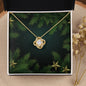Christmas Background 113 - 18K Yellow Gold Finish Love Knot Necklace