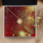 Christmas Background 098 - 18K Yellow Gold Finish Love Knot Necklace