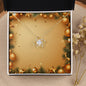 Christmas Background 032 - 18K Yellow Gold Finish Love Knot Necklace