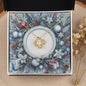 Christmas Background 088 - 18K Yellow Gold Finish Love Knot Necklace