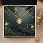Christmas Background 114 - 18K Yellow Gold Finish Love Knot Necklace