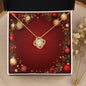 Christmas Background 034 - 18K Yellow Gold Finish Love Knot Necklace