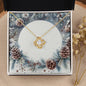 Christmas Background 085 - 18K Yellow Gold Finish Love Knot Necklace