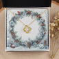Christmas Background 082 - 18K Yellow Gold Finish Love Knot Necklace
