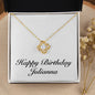 Happy Birthday Julianna - 18K Yellow Gold Finish Love Knot Necklace