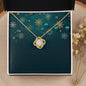 Christmas Background 016 - 18K Yellow Gold Finish Love Knot Necklace