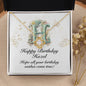 Happy Birthday Hazel v01 - 18K Yellow Gold Finish Love Knot Necklace