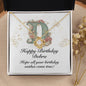 Happy Birthday Debra v01 - 18K Yellow Gold Finish Love Knot Necklace