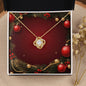 Christmas Background 036 - 18K Yellow Gold Finish Love Knot Necklace