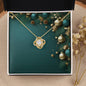 Christmas Background 003 - 18K Yellow Gold Finish Love Knot Necklace