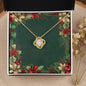 Christmas Background 068 - 18K Yellow Gold Finish Love Knot Necklace