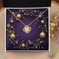 Christmas Background 023 - 18K Yellow Gold Finish Love Knot Necklace