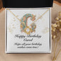 Happy Birthday Carol v01 - 18K Yellow Gold Finish Love Knot Necklace