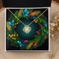 Christmas Background 122 - 18K Yellow Gold Finish Love Knot Necklace