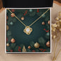 Christmas Background 128 - 18K Yellow Gold Finish Love Knot Necklace