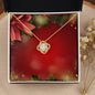 Christmas Background 095 - 18K Yellow Gold Finish Love Knot Necklace